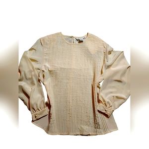 Vintage Malcom&Co. Poly pleated long sleeve
